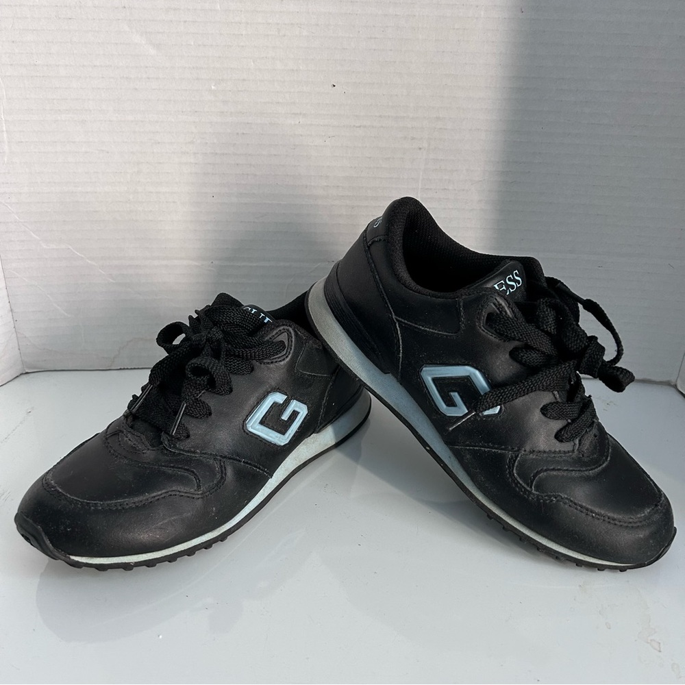 GUESS Sport black leather athletic shoes - size 5